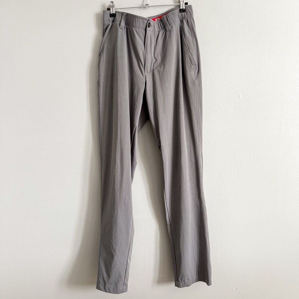 Under Armour Golf Pants Mens 32x32 Gray Performance Stretch Loose Fit Athletic